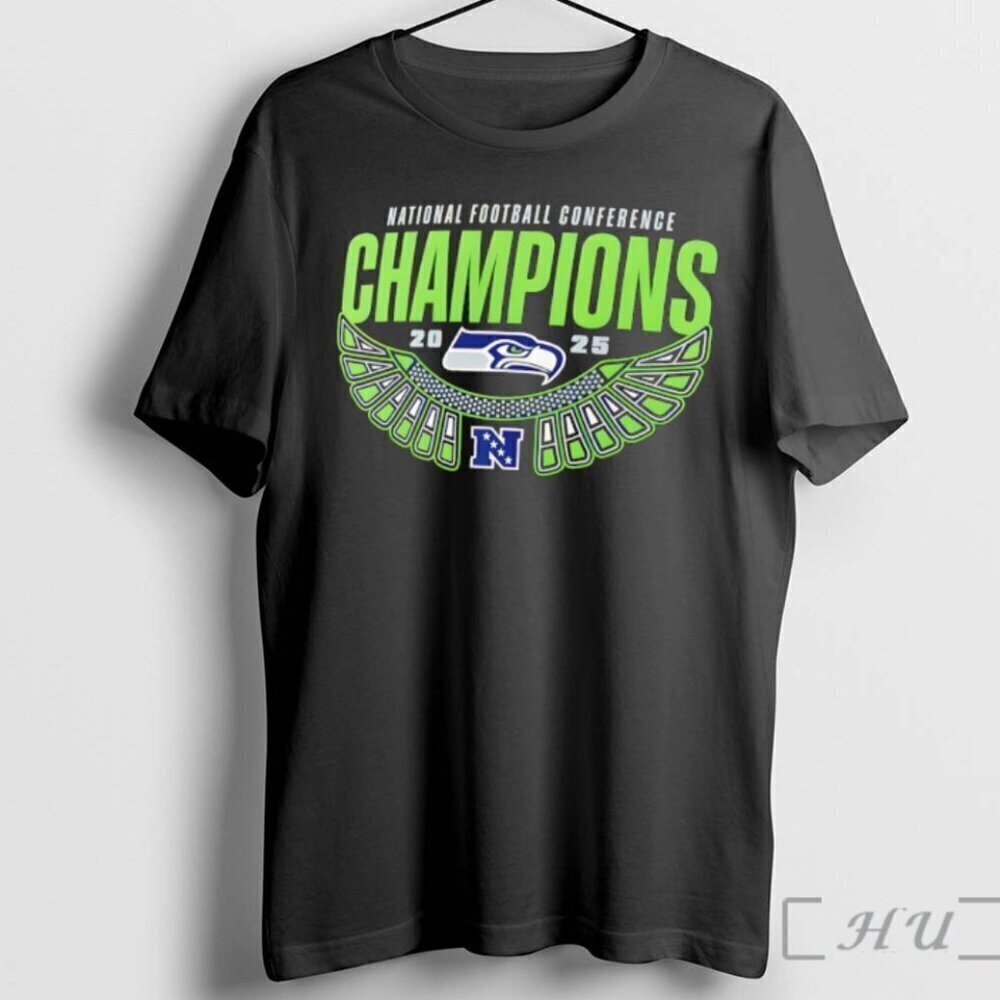 Seattle Seahawks Football 2025 Nfc Champions T Shirt .
